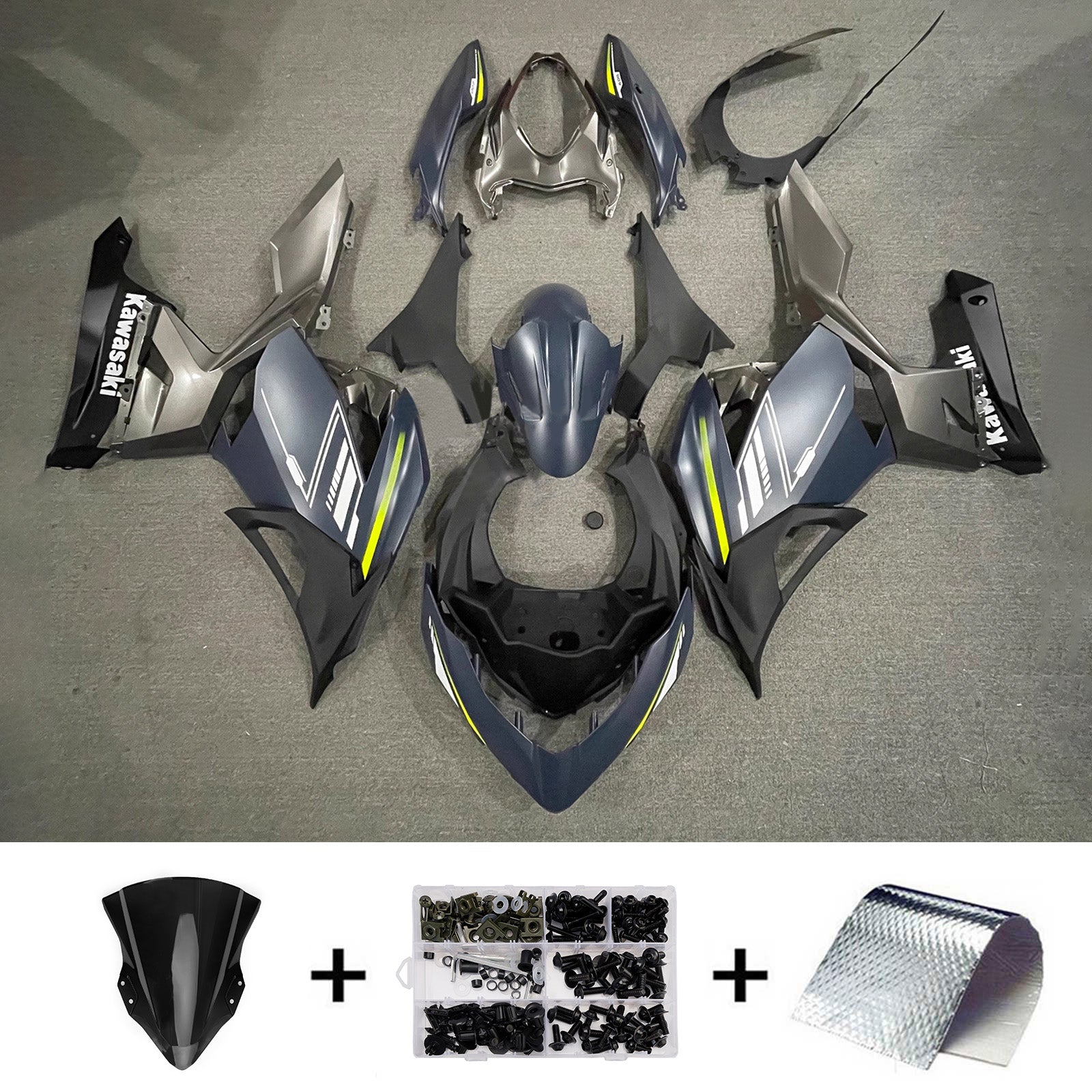 Injection Fairing Kit Bodywork Plastic ABS fit For Kawasaki EX400 Ninja400 2018-2024