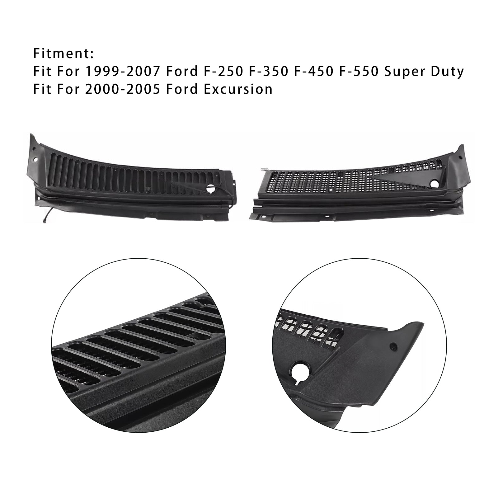 2000-2005 Ford Excursion Windshield Wiper Cowl Vent Grille 3C3Z25022A68