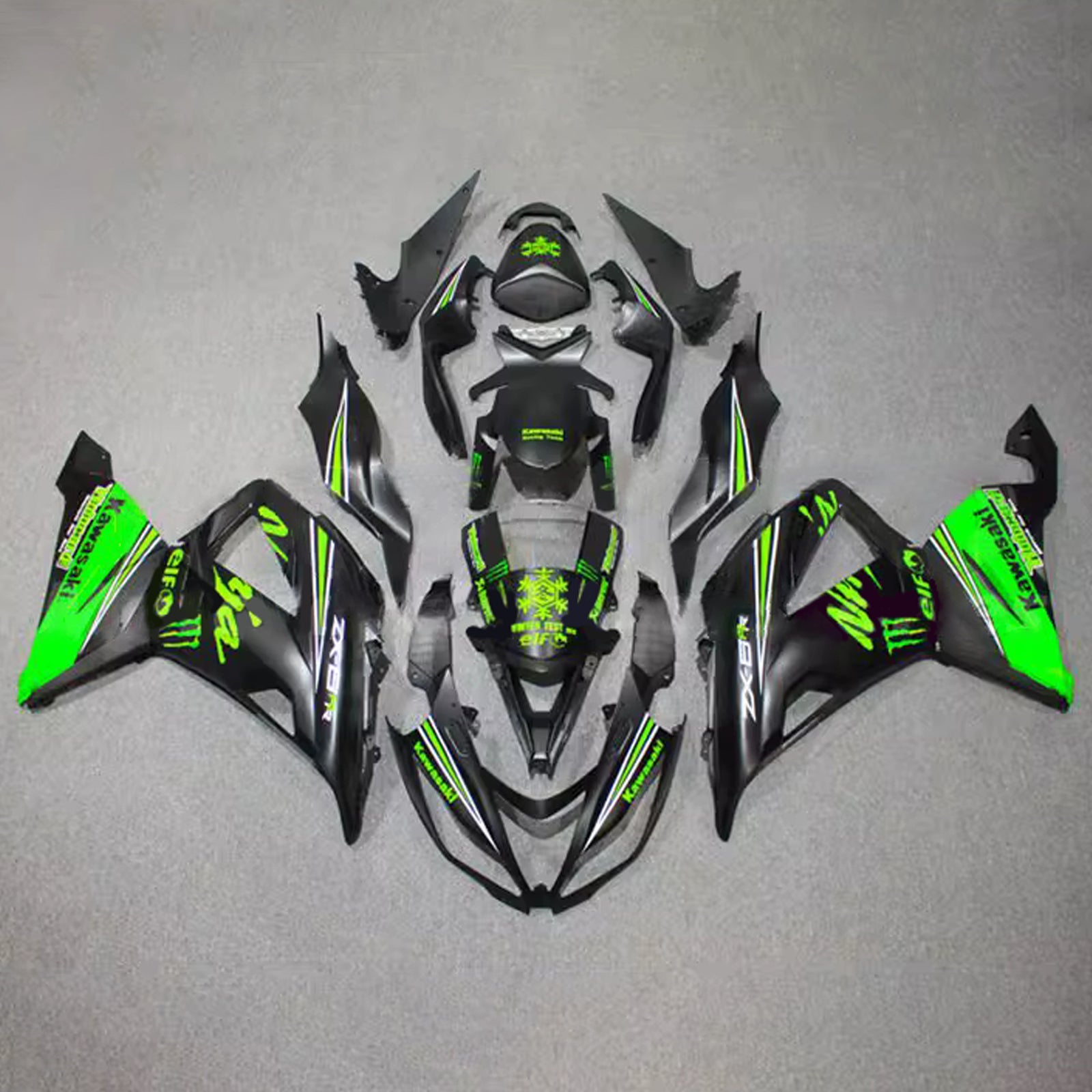 Injection Fairing Kit Bodywork Plastic ABS fit For Kawasaki ZX6R 636 2013-2018