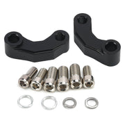 Pair Black Aluminum Mirror Extenders Risers Extension 10mm Universal Fit