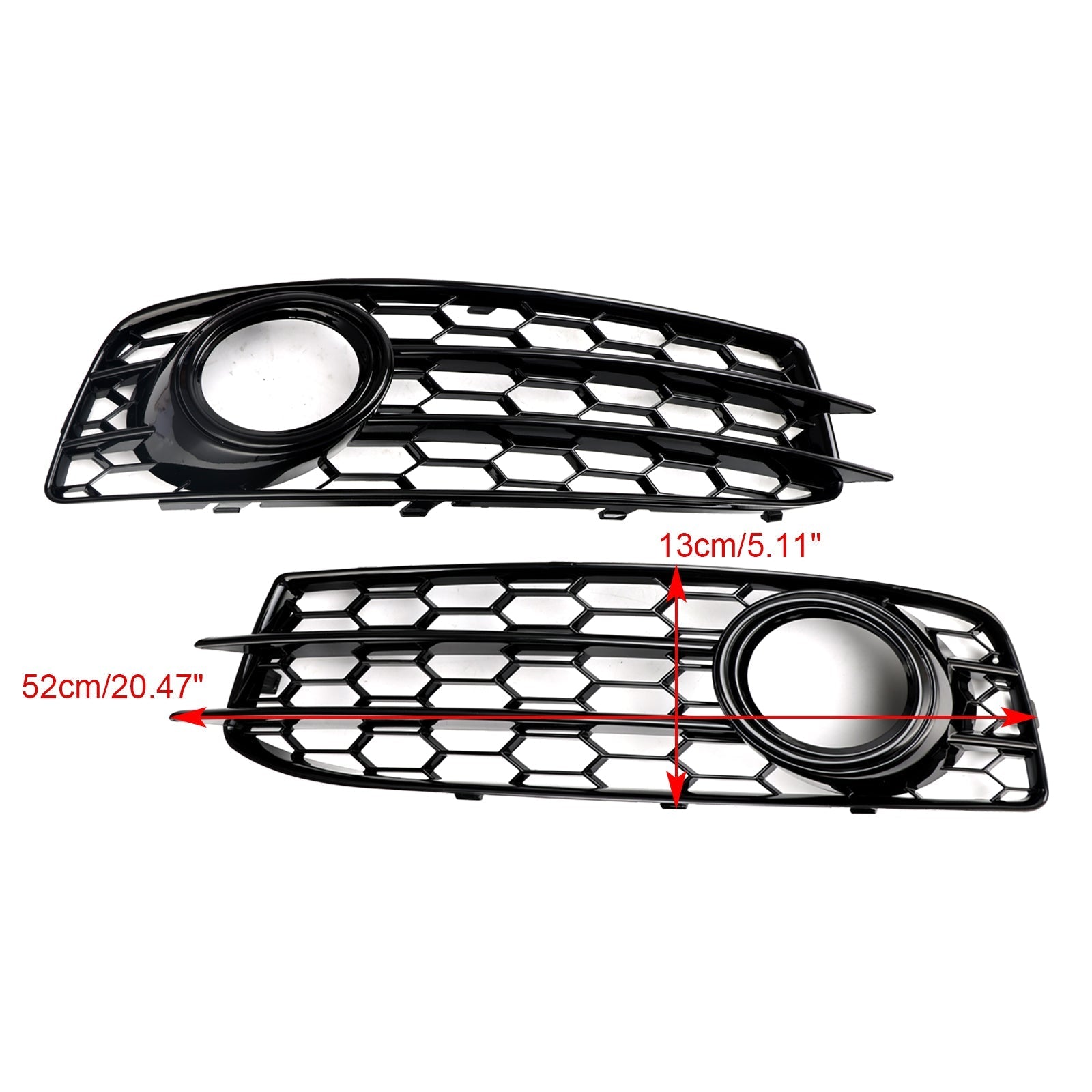 2009 2010 2011 2012 Audi A3 8P S-Line Honeycomb Front Bumper Fog Light Grill Cover