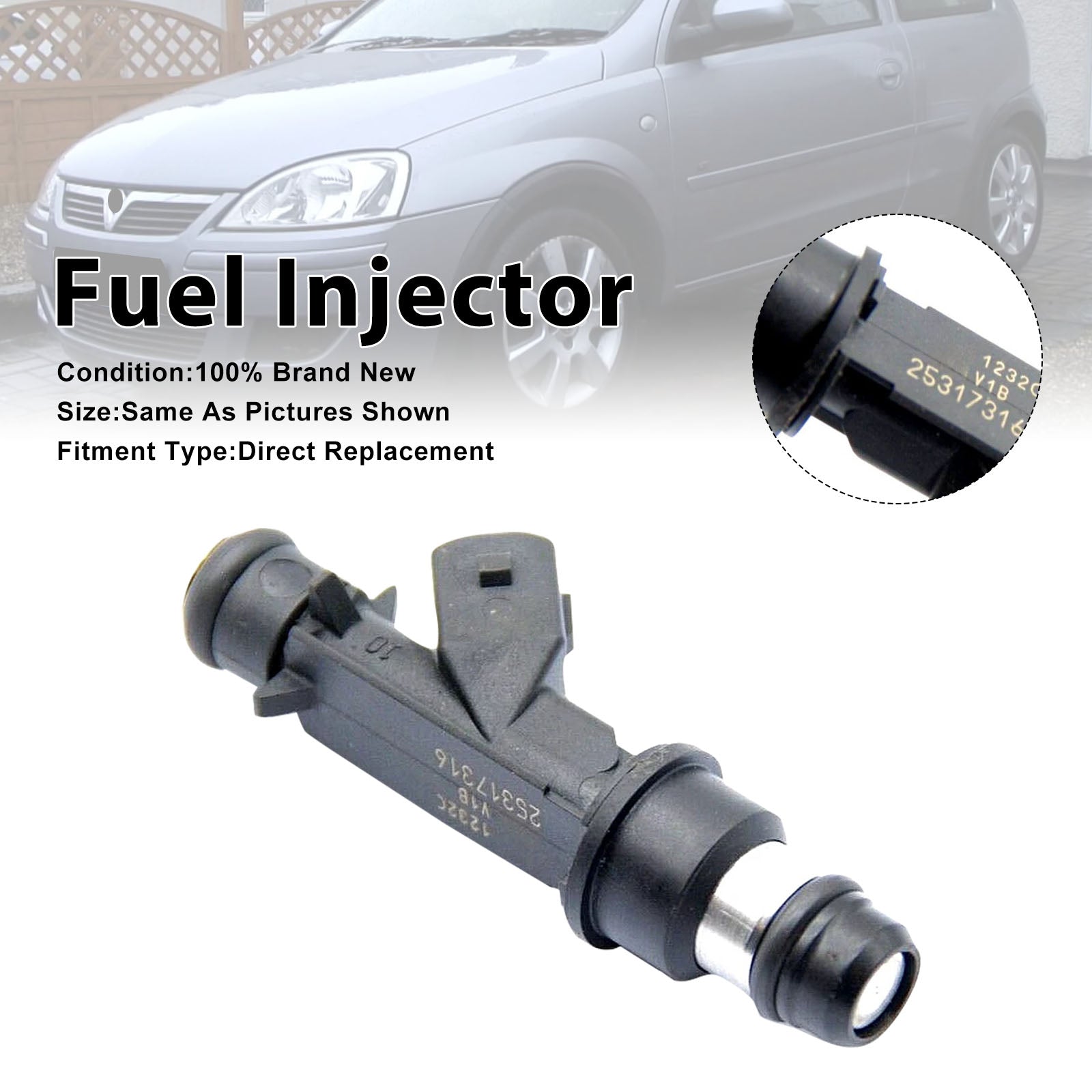 1Pcs Fuel Injector For Vauxhall Corsa C 01-06 Meriva A 2003-2009 25317316