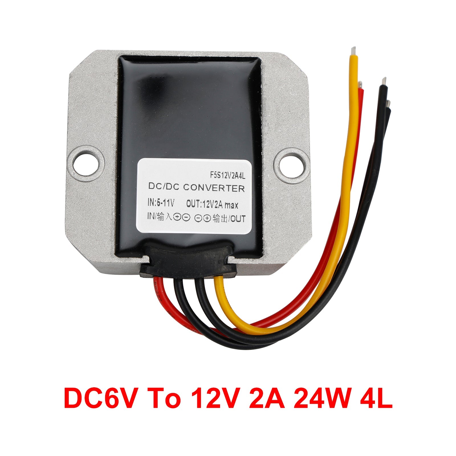 DC-DC 6V to 12V 2A 24W Step-Up Power Supply Converter Regulator Waterproof