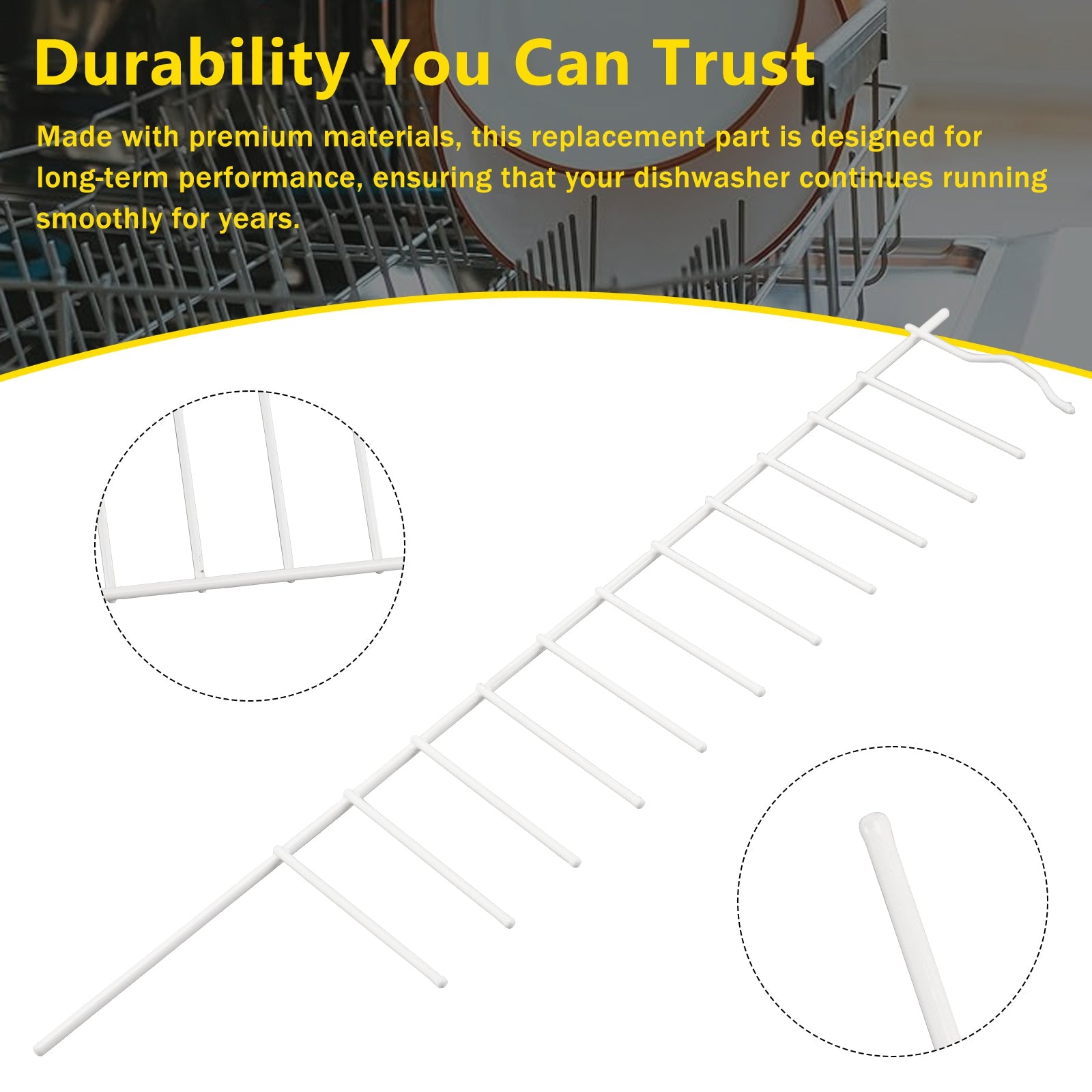 Repl AP5951430 WP8051250 Dishwasher Tine Row W10728160 For Kenmore/KA/Maytag