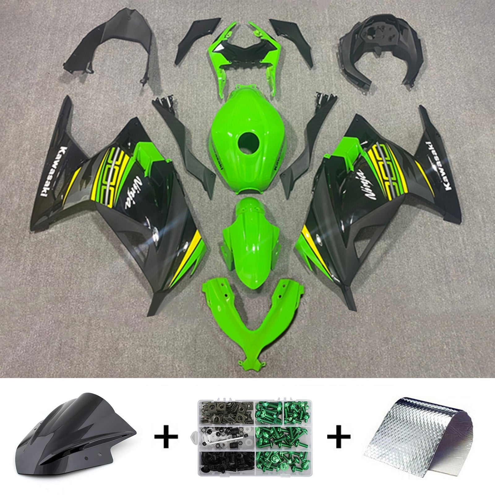 2013-2024 Kawasaki EX300/Ninja300 Injection Fairing Kit Bodywork Plastic ABS
