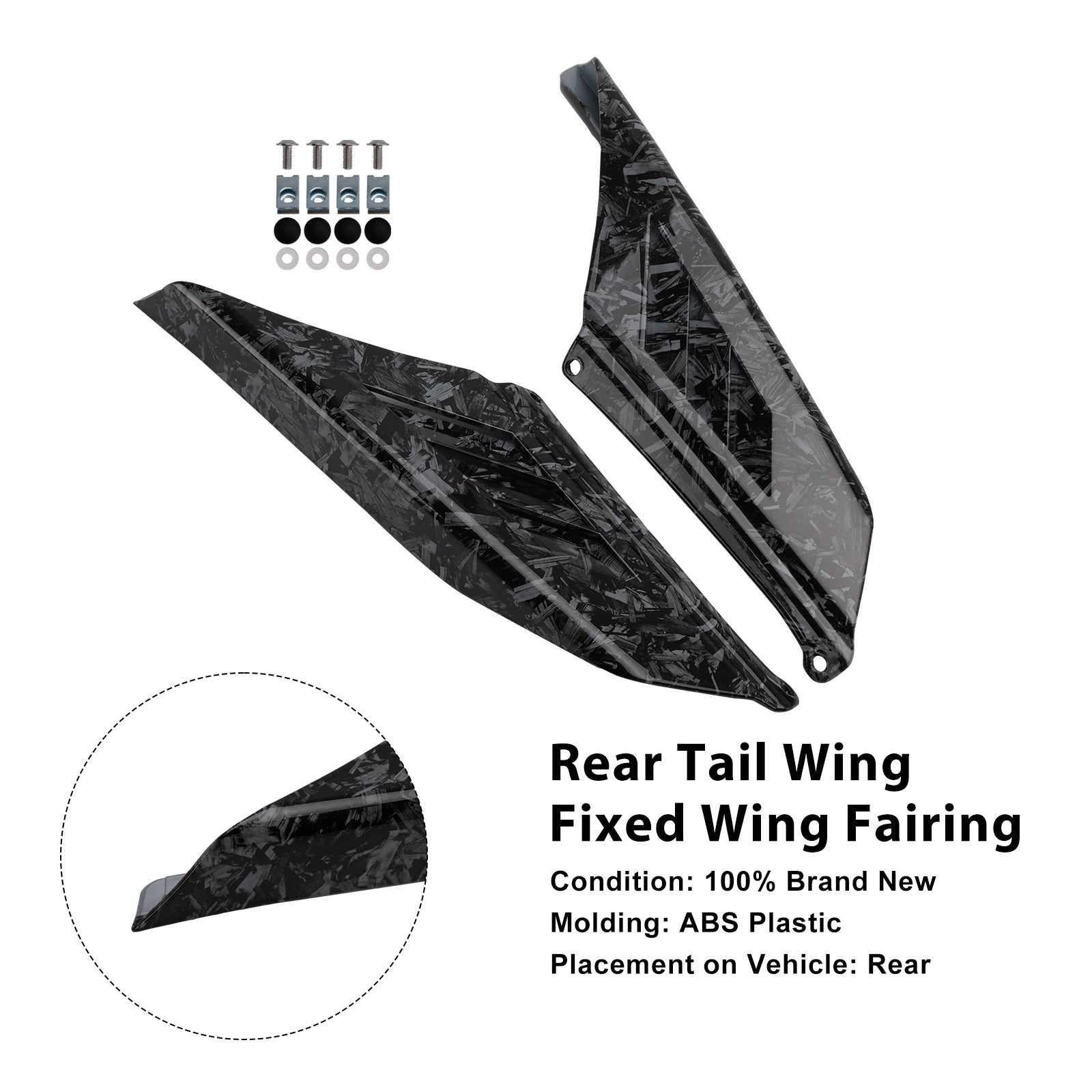 2023-2025 Kawasaki NINJA ZX-4R ZX-4RR Rear Tail Wing Fixed Wing Fairing