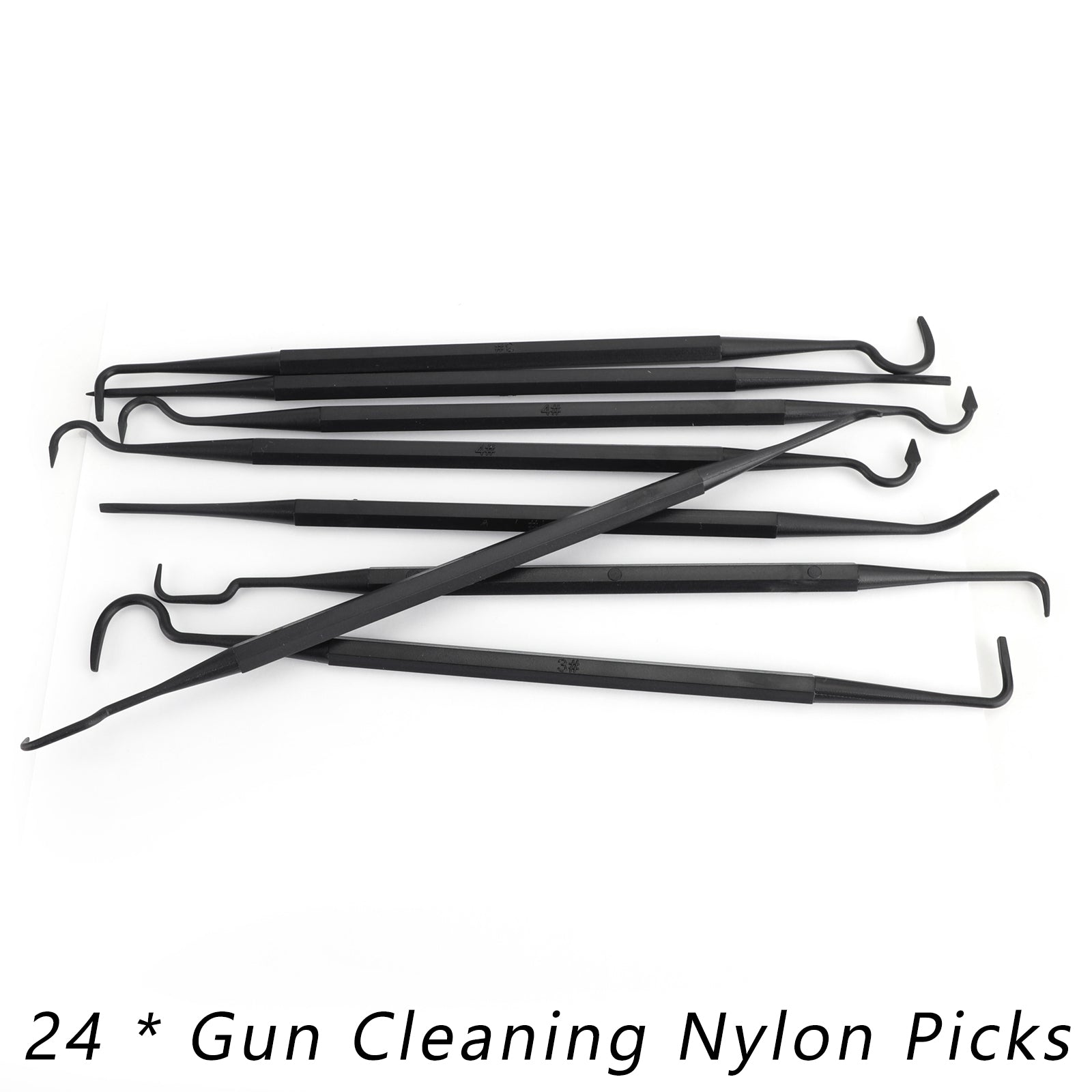 24Pcs Nylon Picks Tools Rifle Pistol Clean Tool 6 Sets Gun Cleaning Kit