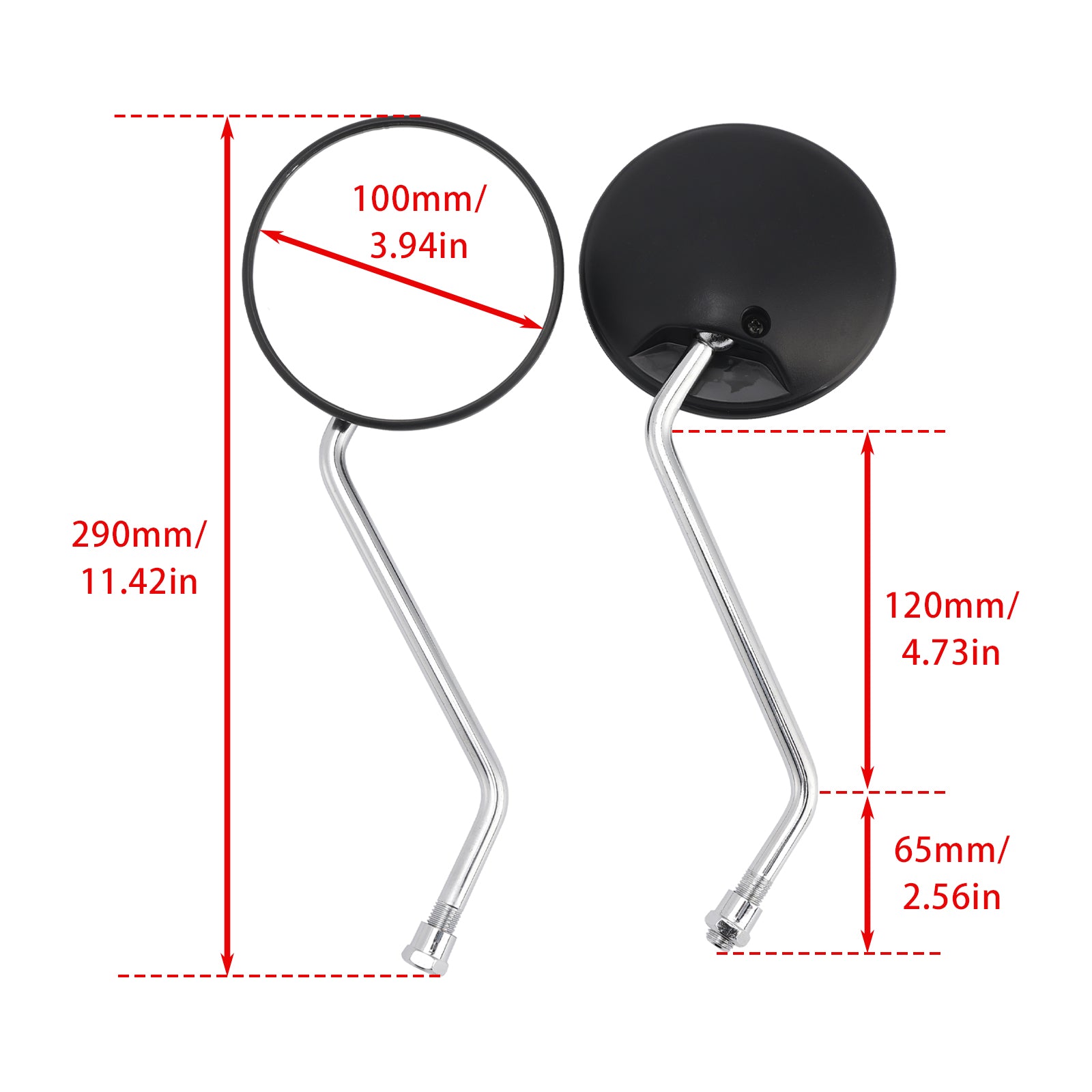 10MM REAR VIEW MIRROR FOR HONDA NX 650 DOMINATOR 88-92 XL125V VARADERO 01-06