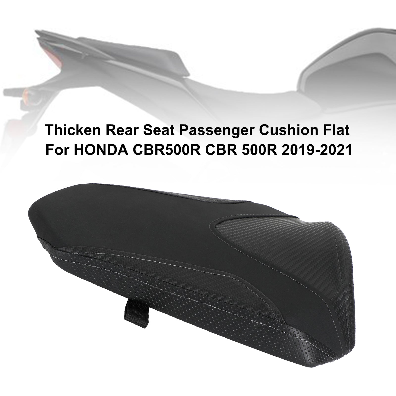 2022-2023 HONDA CBR400R Rear Seat Passenger Cushion Flat Pu Black