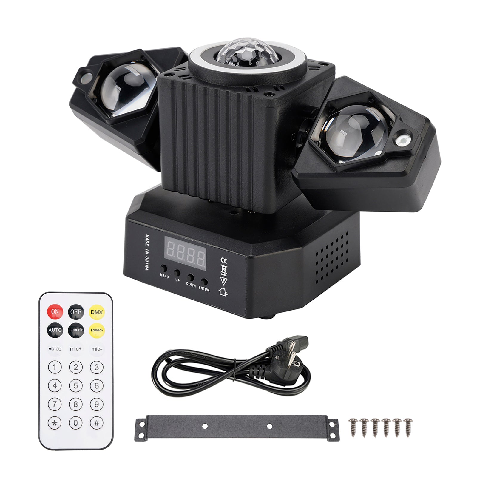 Moving Head Light Rotating Disco Ball Laser Beam Strobe Remote DMX Stage Light