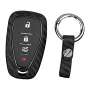Leather Silicone Car Key Case Cover With Buckle For Chevrolet