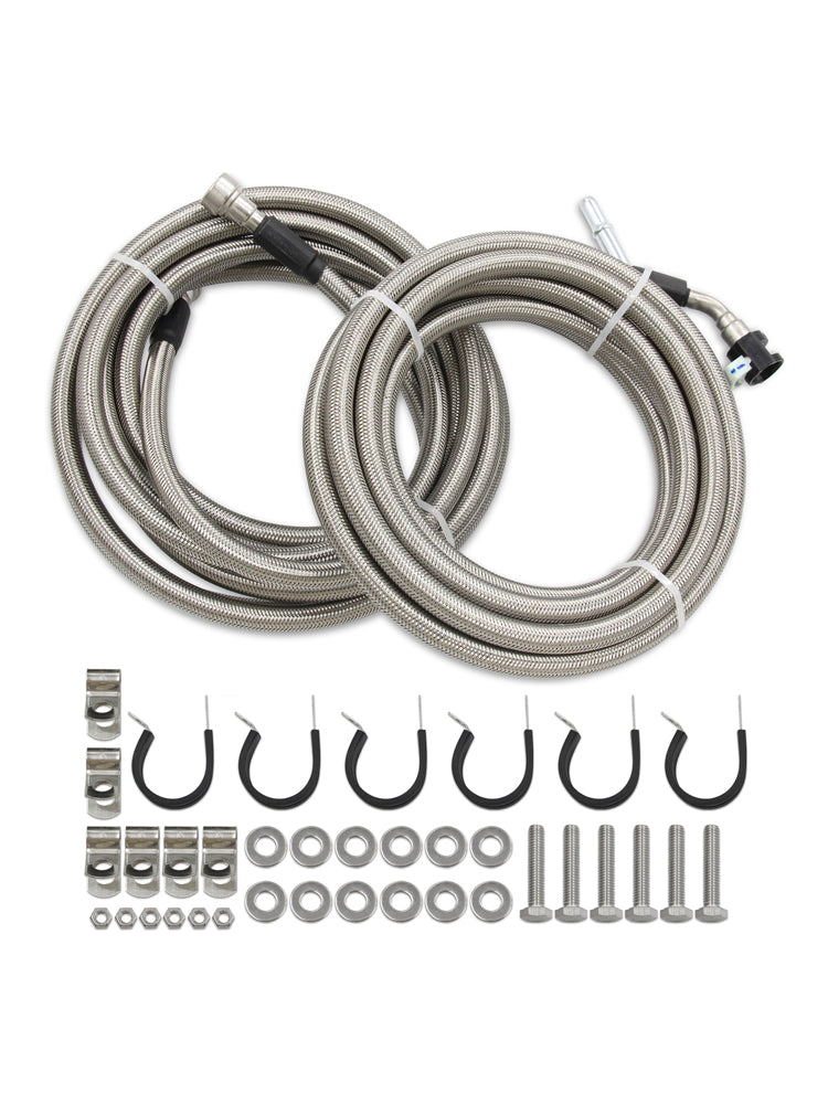 2006-2007 Saturn Ion, 2.4L l4 GAS Stainless Steel Braided Fuel Line Kit Quick Fix QFF0015SS