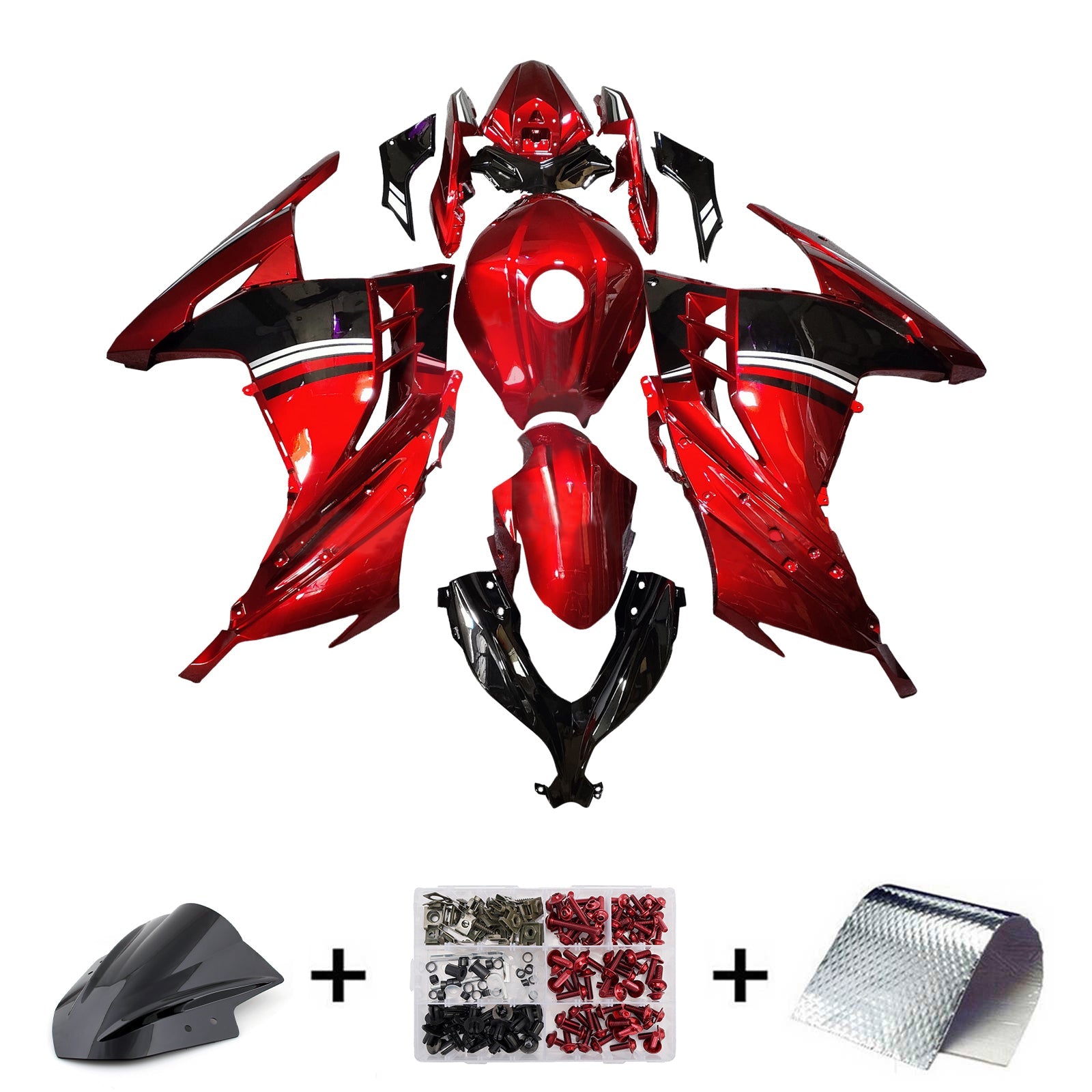 Injection Fairing Kit Bodywork Plastic ABS fit For Kawasaki EX300 Ninja300 2013-2024