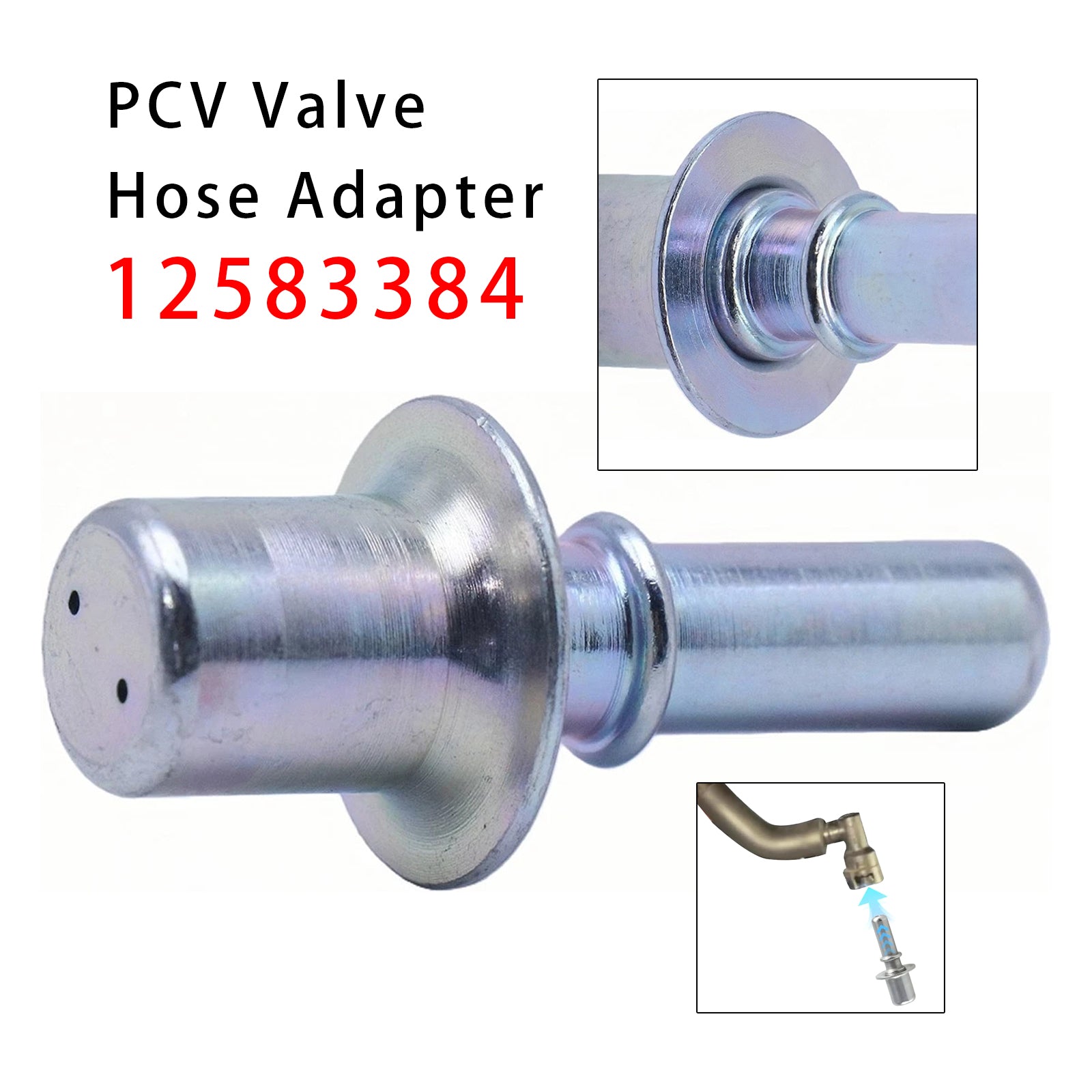 Right PCV Valve Hose Adapter 12583384 For Chevy GMC Buick Cadillac