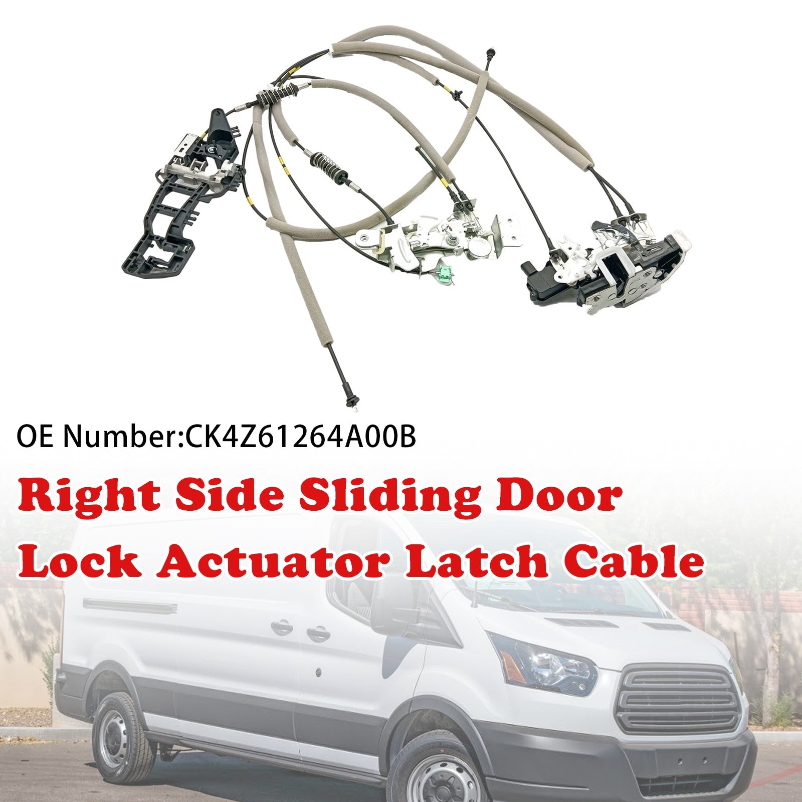 2018-2020 For Ford Transit-150/250/350/350 HD/Thomas Transit Liner (with Manual Door Locks) Right Sliding Door Lock Actuator CK4Z61264A00D