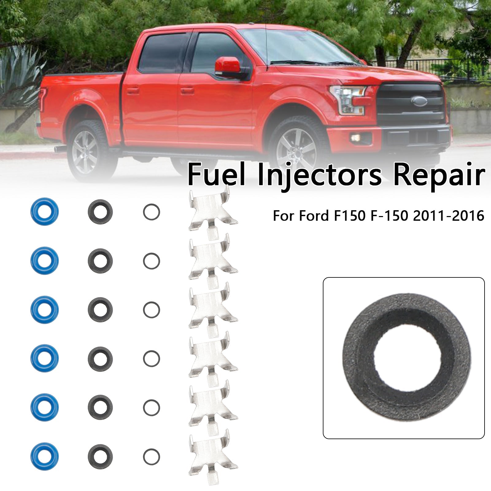 2011-2016 Ford F150 3.5L Turbo EcoBoost 6PCS Fuel Injector Repair Seal Kit