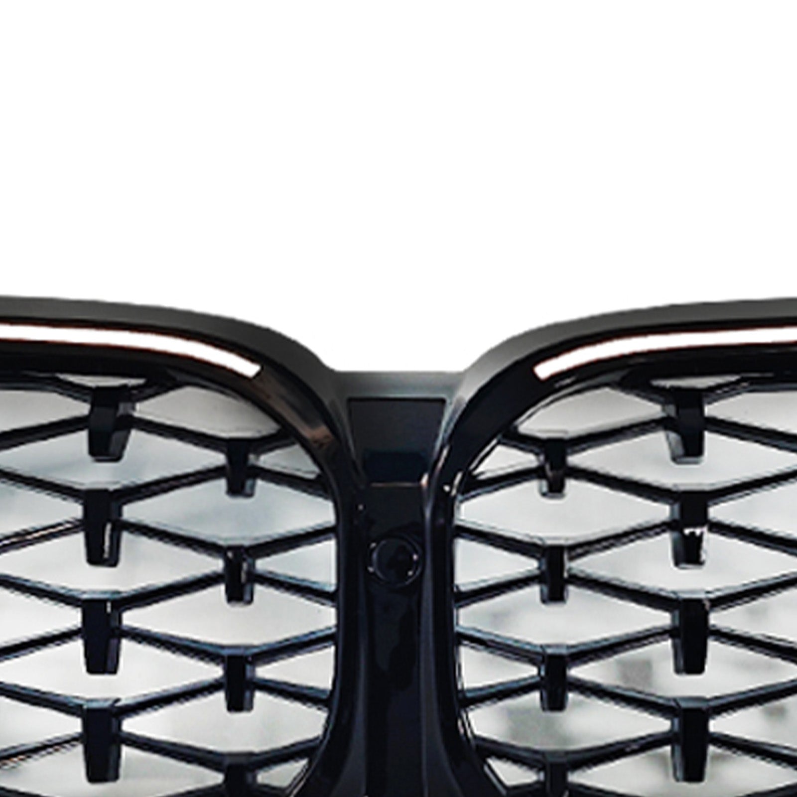 2021-2024 Fit BMW 5 Series G30 G38 Diamond Front Kidney Grill Grille Black