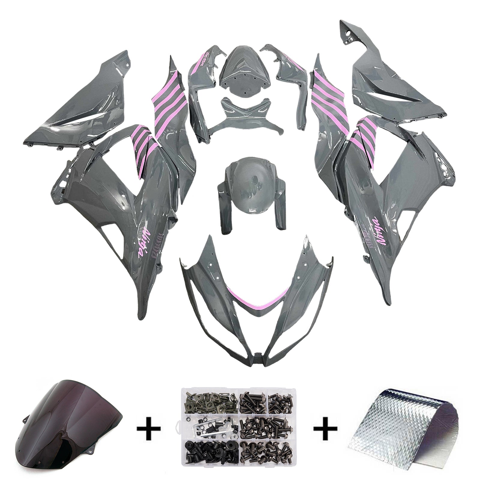 Injection Fairing Kit Bodywork Plastic ABS fit For Kawasaki ZX6R 636 2013-2018