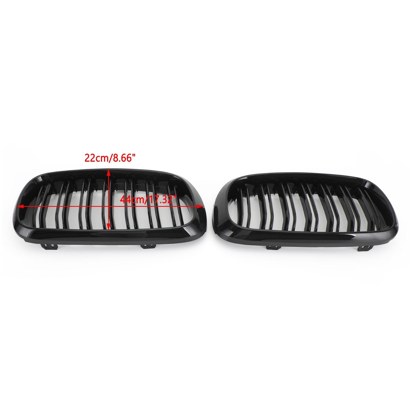 2015-2018 BMW X6M F86 Gloss Black Dual Front Kidney Grille 51118056323