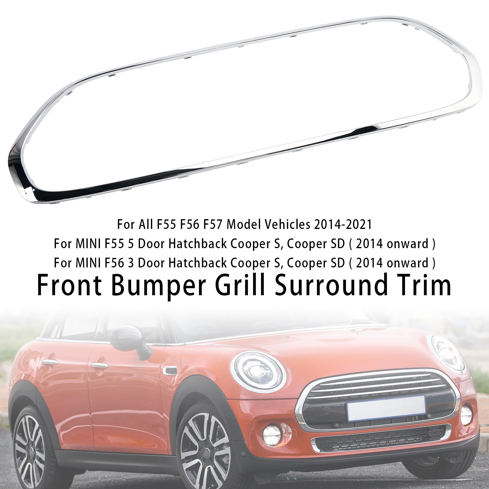2014-2021 Mini Cooper F55 F56 F57 Front Grille Grill Surround 51137449207