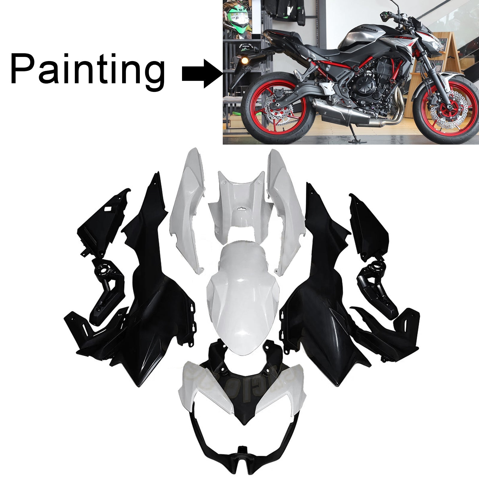 2020-2025 Kawasaki Z650 Injection Fairing Kit Bodywork Plastic ABS