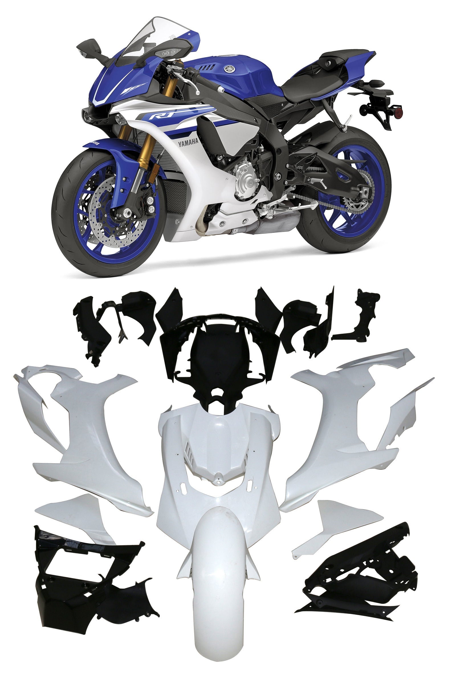 2015-2019 Yamaha YZF 1000 R1 Injection Fairing Kit Bodywork Plastic ABS