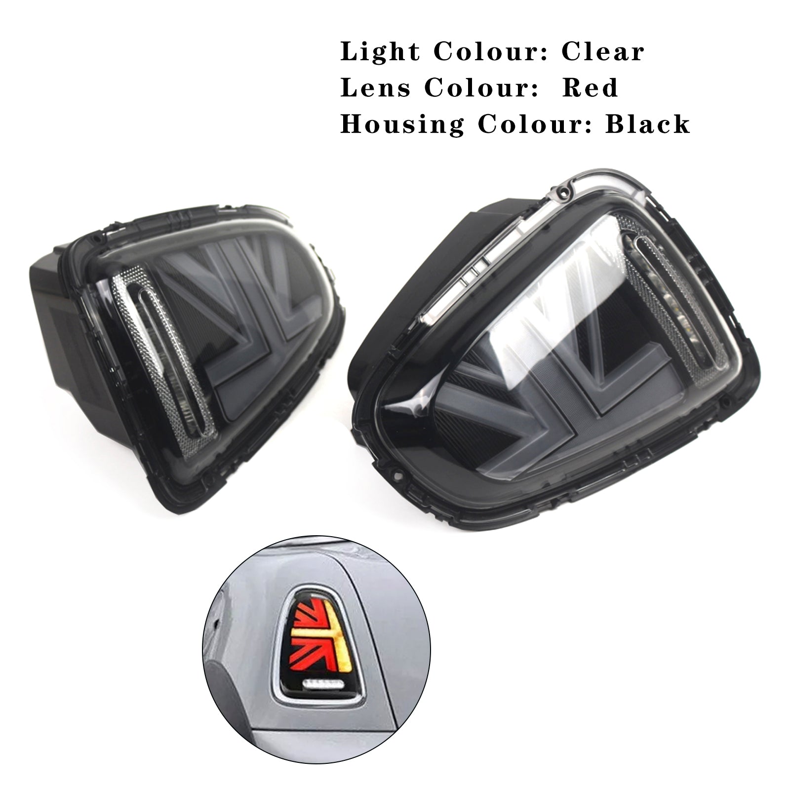 2007-2013 Mini Hatch(R56) L&R LED Tail lights Lamps Grey 63212751307 63212751308