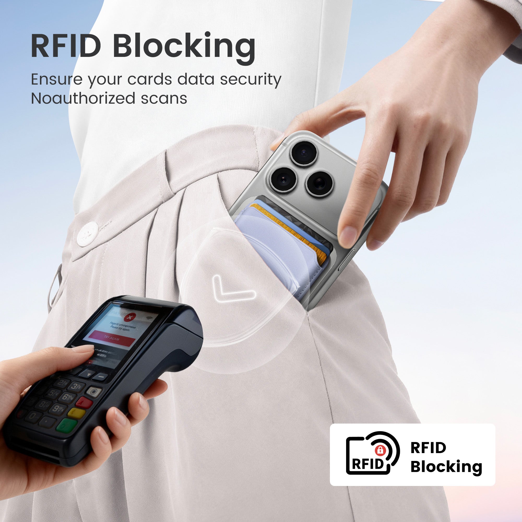 Magnetic Card Holder MagSafe Wallet RFID Protection for iPhone 17/16/15/14/13/12