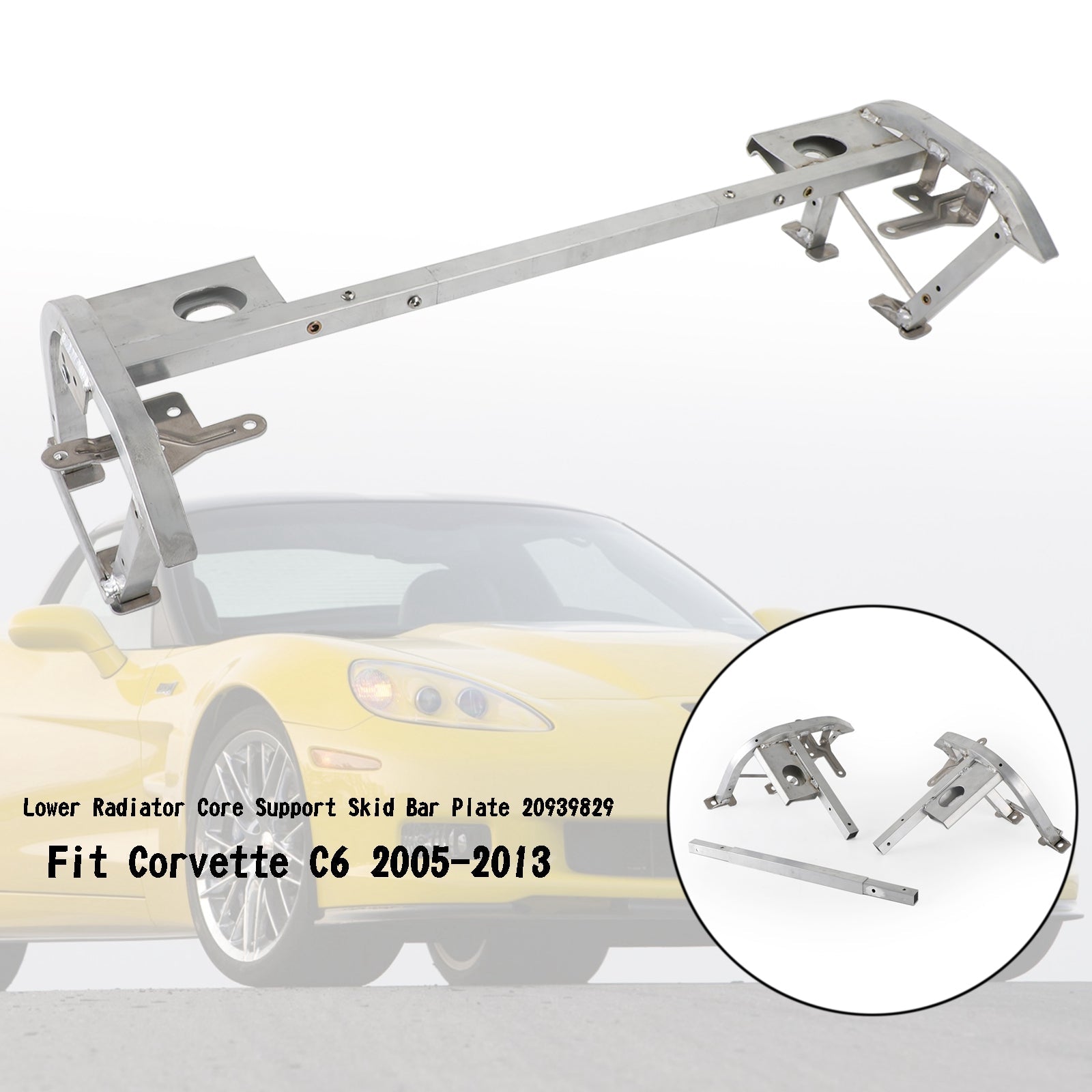 2004-2009 Cadillac XLR Lower Radiator Core Support Skid Bar Plate 20939829