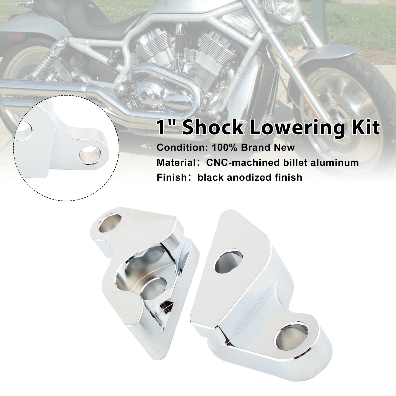 2007-2017 HARLEY VRSC V-ROD 1" Shock Lowering Kit