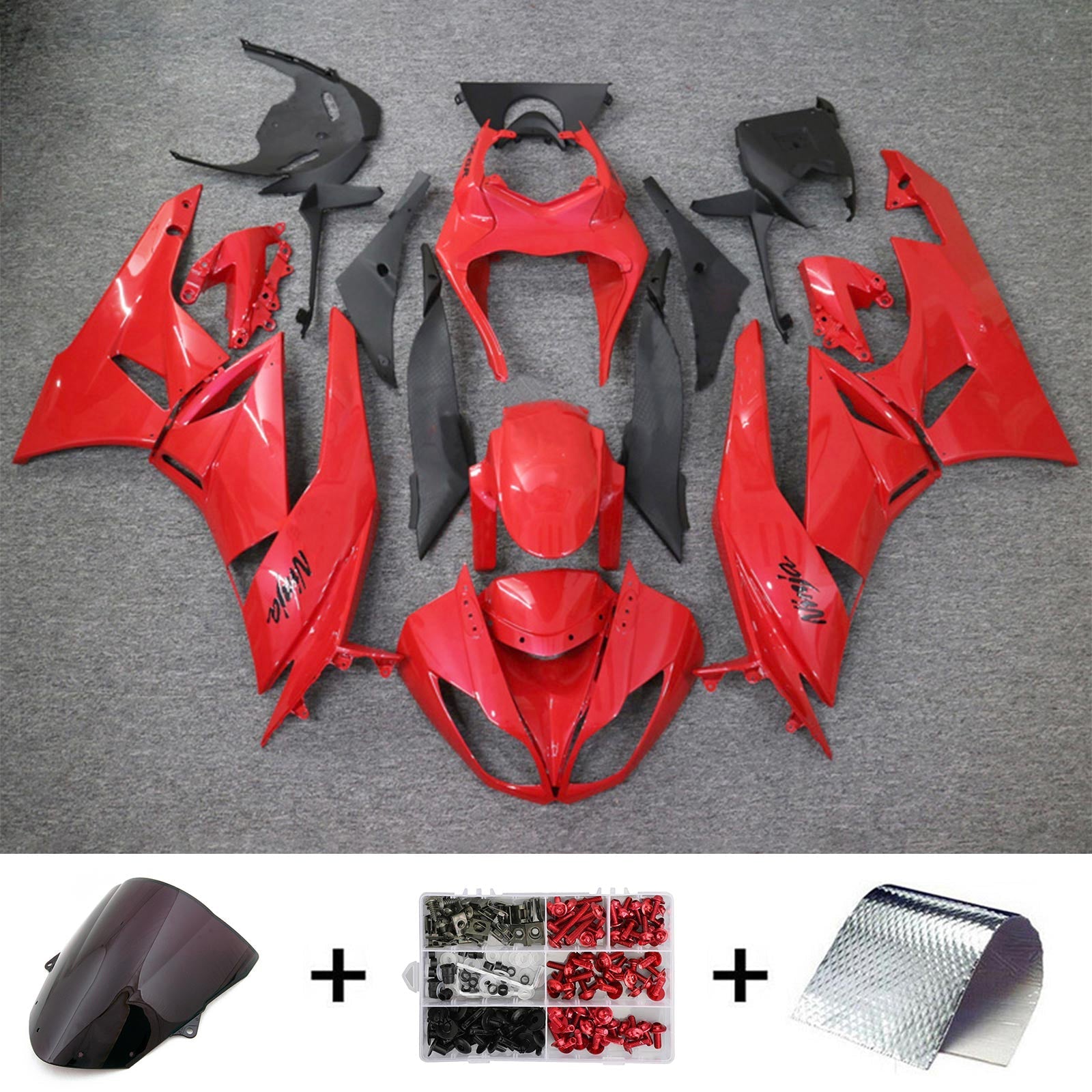 2009-2012 Kawasaki ZX6R 636 Fairing Kit Bodywork Plastic ABS
