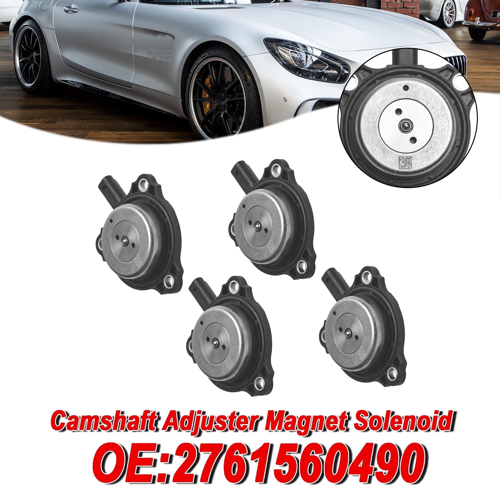 4PC Camshaft Adjuster Magnet Solenoid for Mercedes-Benz C E CL CLS G 2761560490