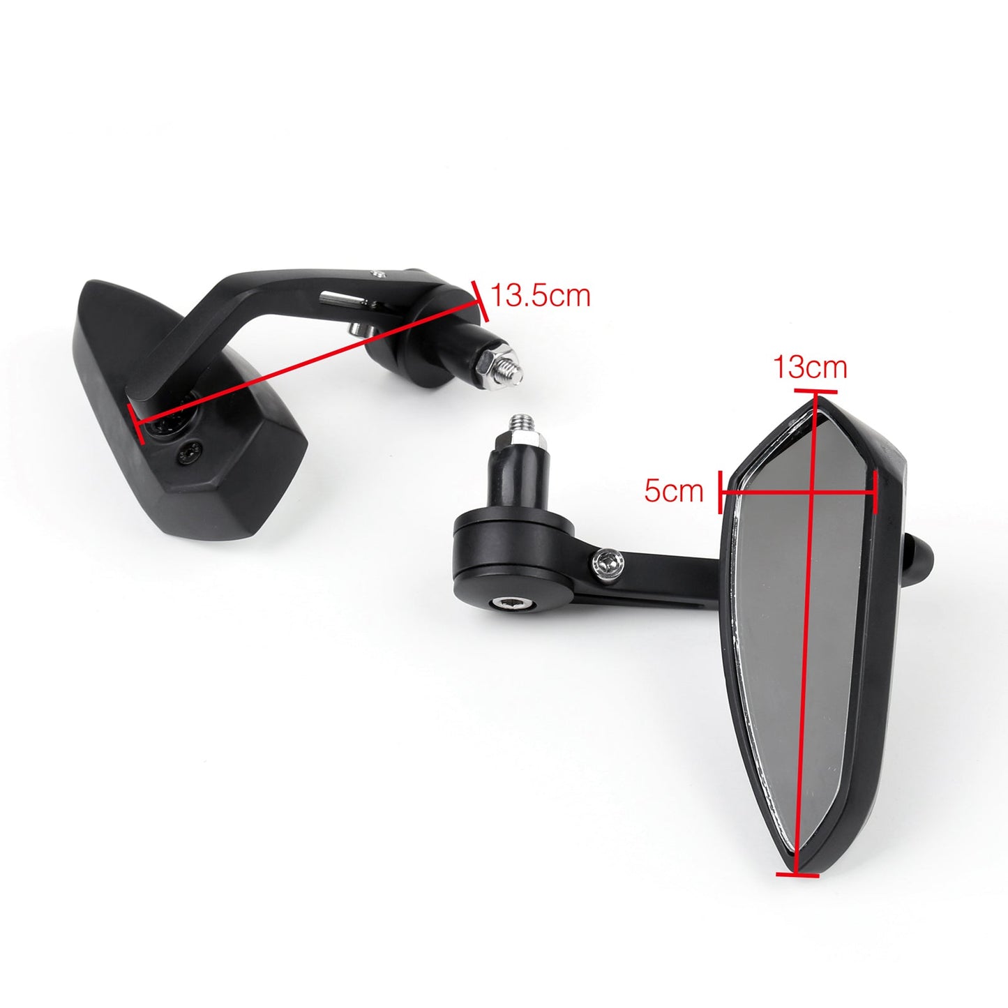 Universal Motorcycle Motorbike 7/8" 22mm Handle Bar End Rear Side View Mirror Generic