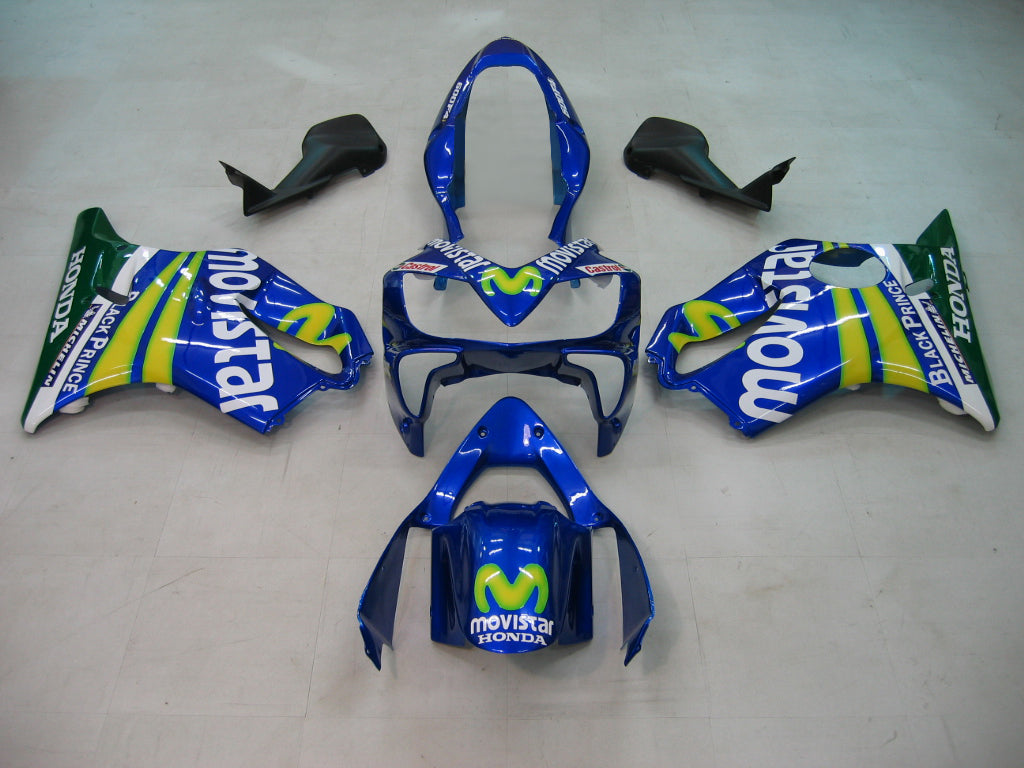 2004-2007 Honda CBR 600 F4i Blue & Green Movistar Racing Fairings Generic