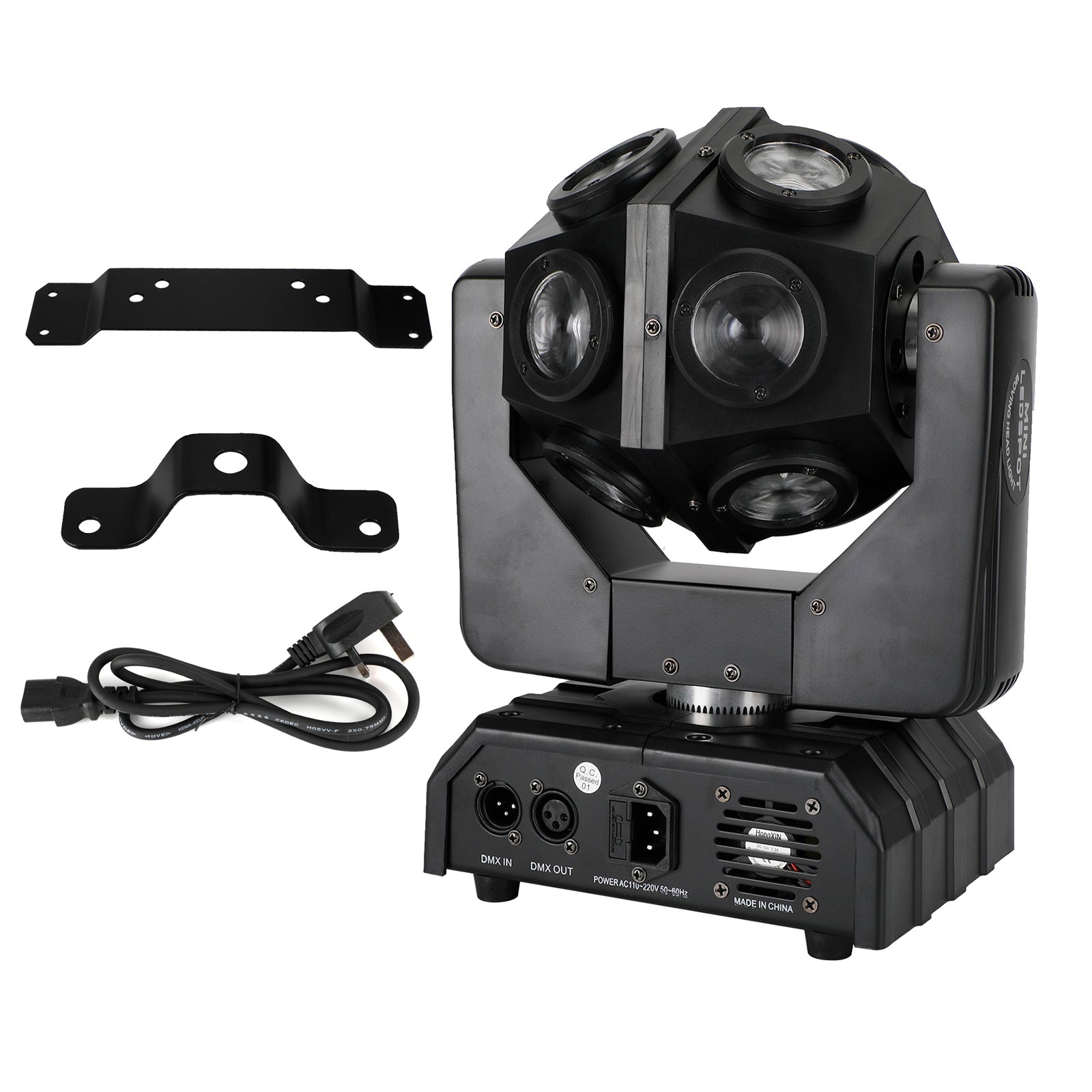 200W Moving Head 12 LED Rotating Beam Stage Light RGBW DJ Disco Party DMX UK