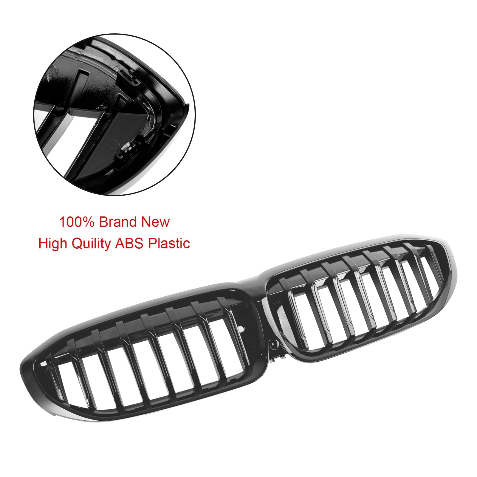 2019-2022 BMW 3 Series G20 G28 Gloss Black Kidney Grille Grill 51138072085