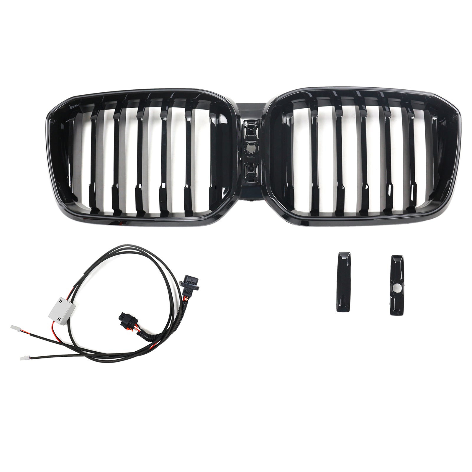 2022-2025 BMW X3 G01 X4 G02 Glossy Black Front Bumper Kidney Grille With Camera Hole