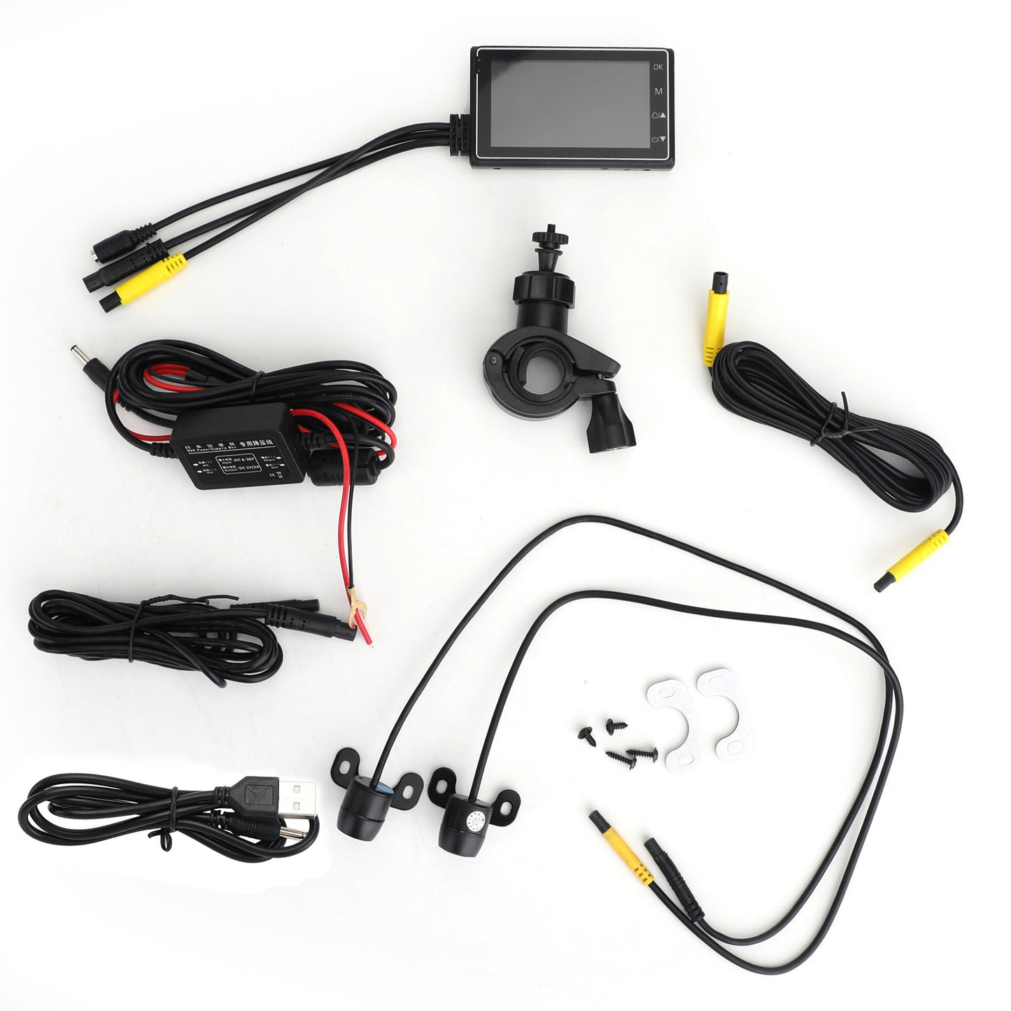 Motorcycle DVR Video Recorder+1080P Full HD Front Camera and Rear View Camera