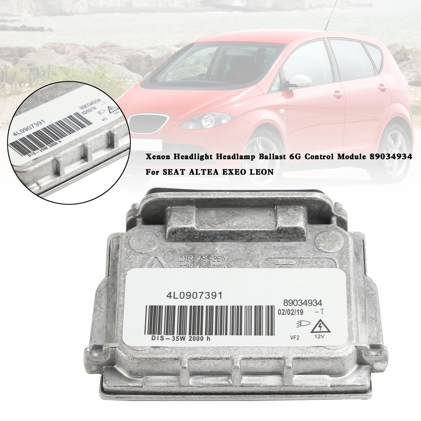 2008-2013 VW Scirocco Xenon Headlight Headlamp Ballast 6G Control Module 89034934 043731 89032335