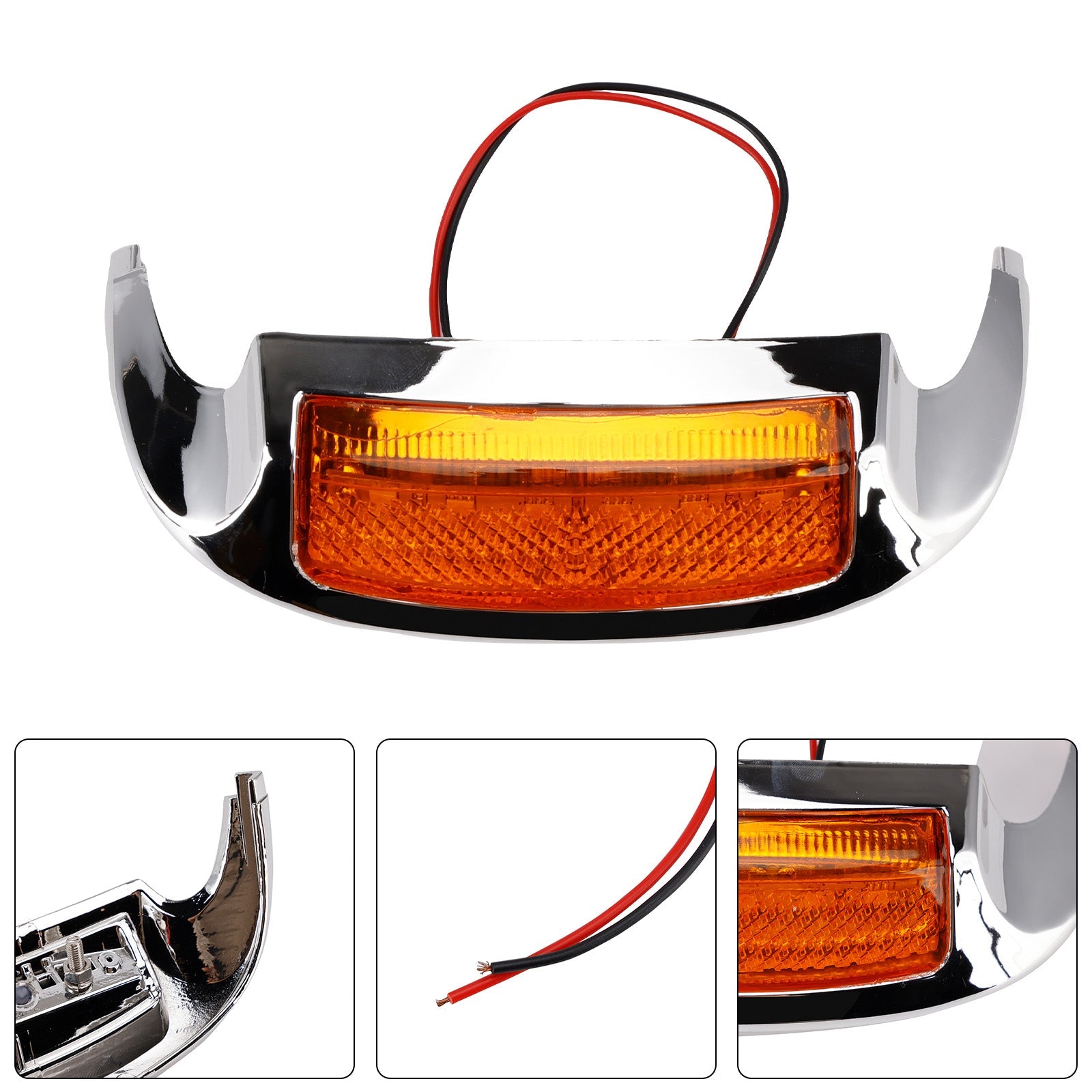 Front Fender Tip LED Lens Fit For Electra Glide Ultra Limited Low 2014-2023