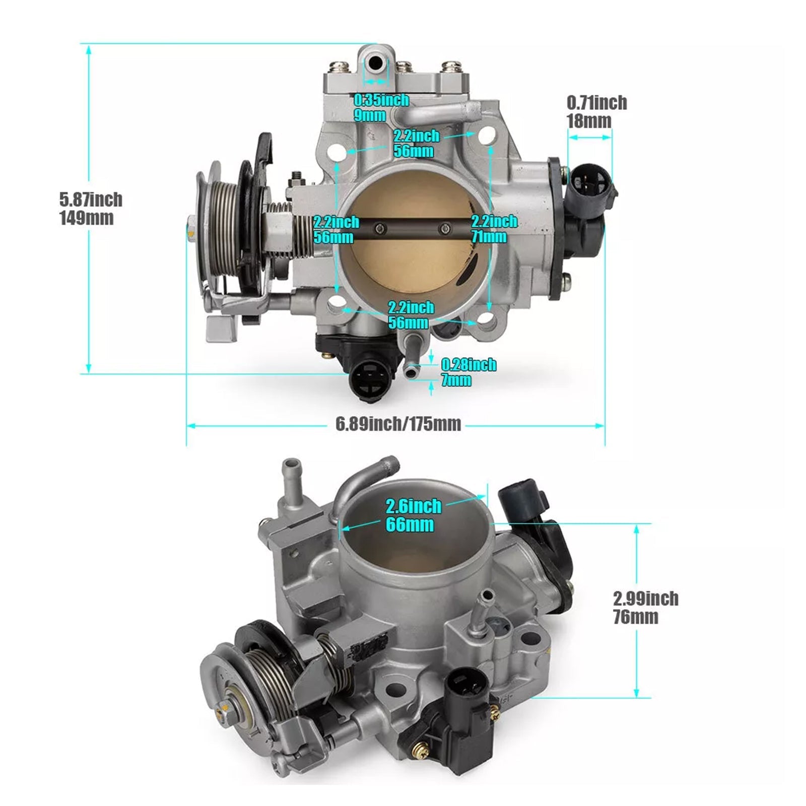 1998-2002 Honda Accord SE EX LX 2.3L Throttle Body 16400-PAA-A61