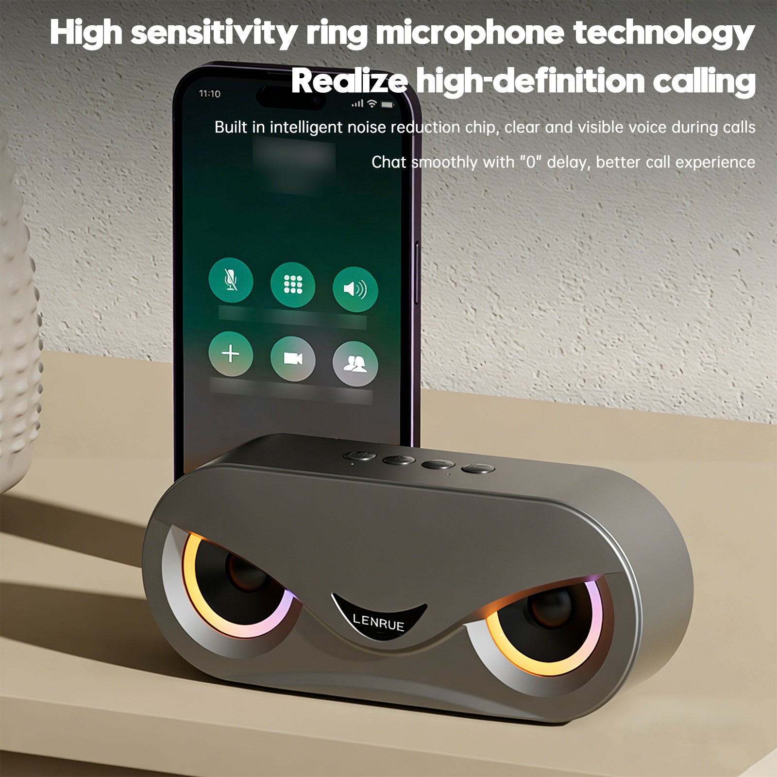M6 Smart Wireless Bluetooth Speaker Portable Gaming Speaker Cool Breathing Light