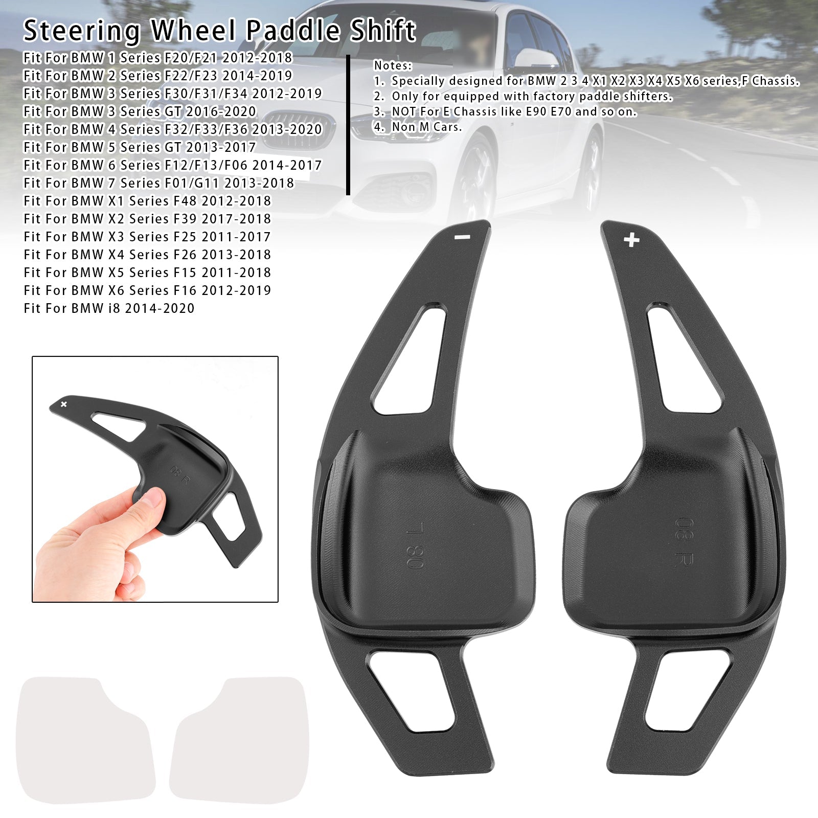 Steering Wheel Paddle Shifter Extensions For BMW F22 F23 X1 X6