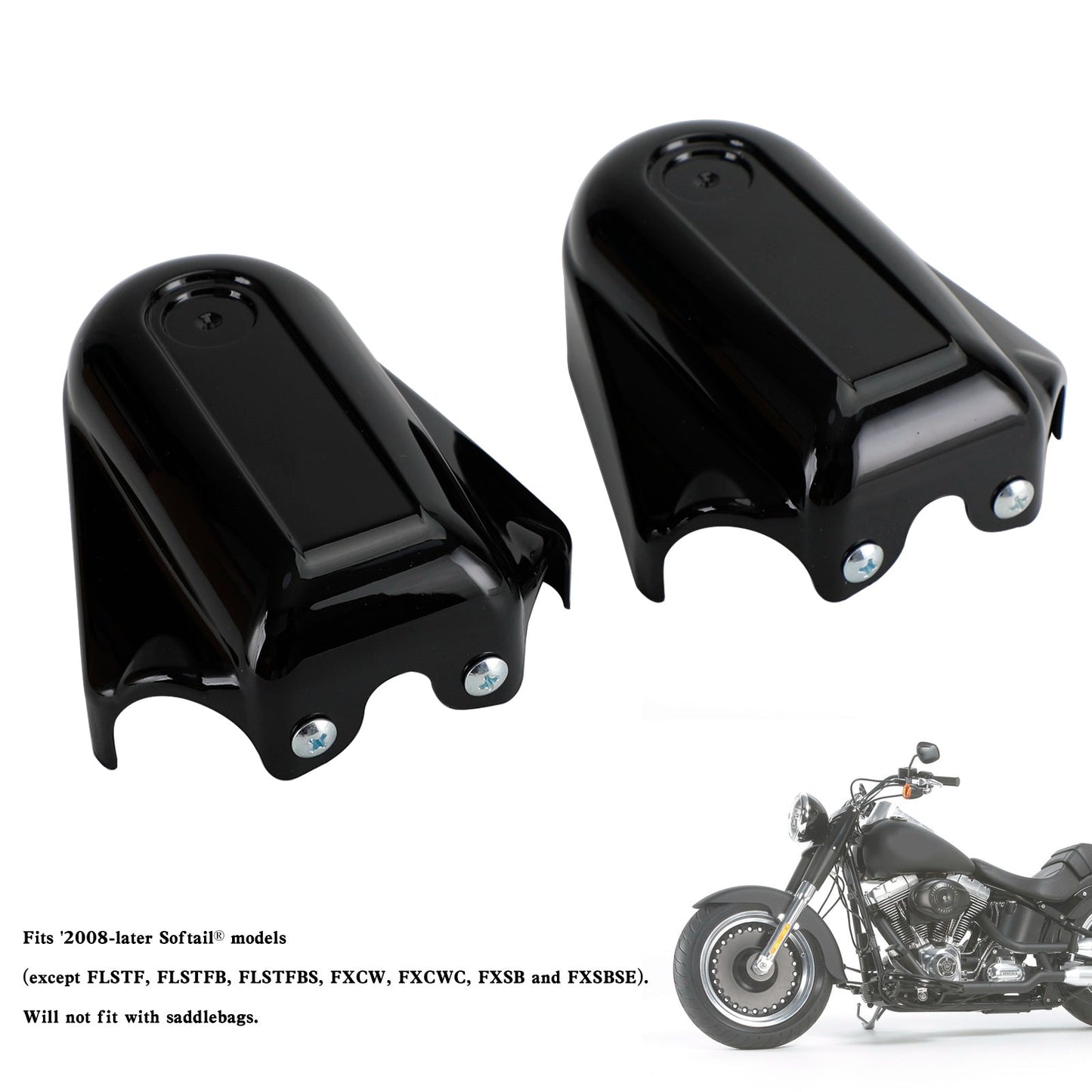 08-20 Softail FLS FLSTN Bar Shield Rear Axle Covers Swingarm