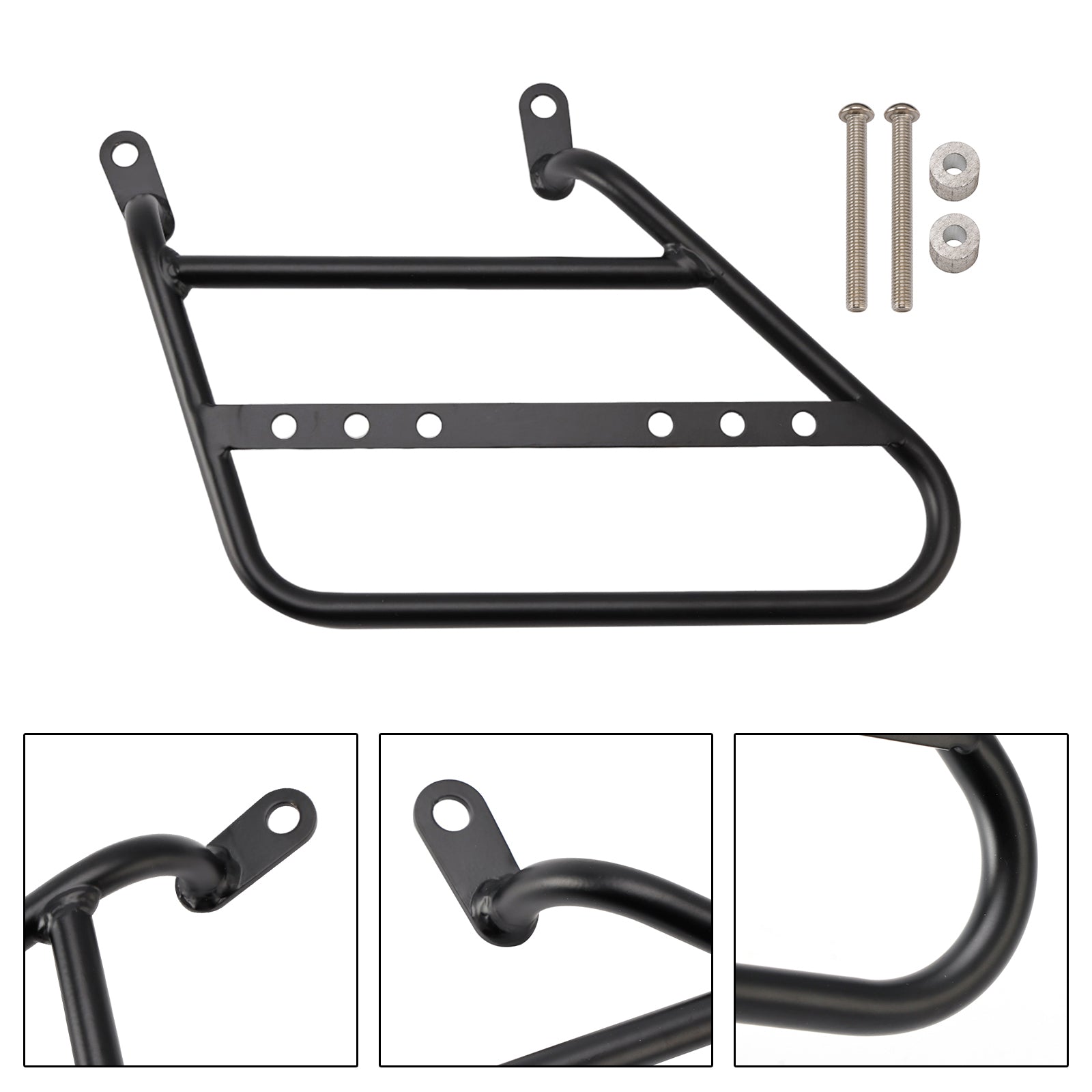 2021-2026 Roral Enfield Meteor 350 Luggage Rack Side Saddle Bag Mount Bracket Black
