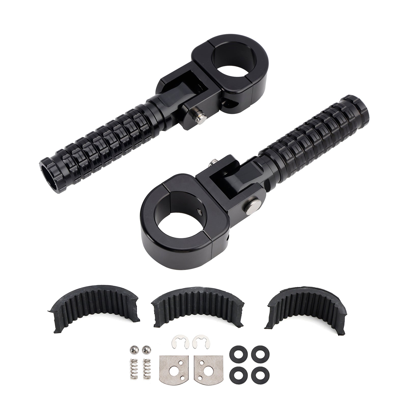 Universal Front Footrests Foot Pegs fit for motorcycle with 1.25" bars