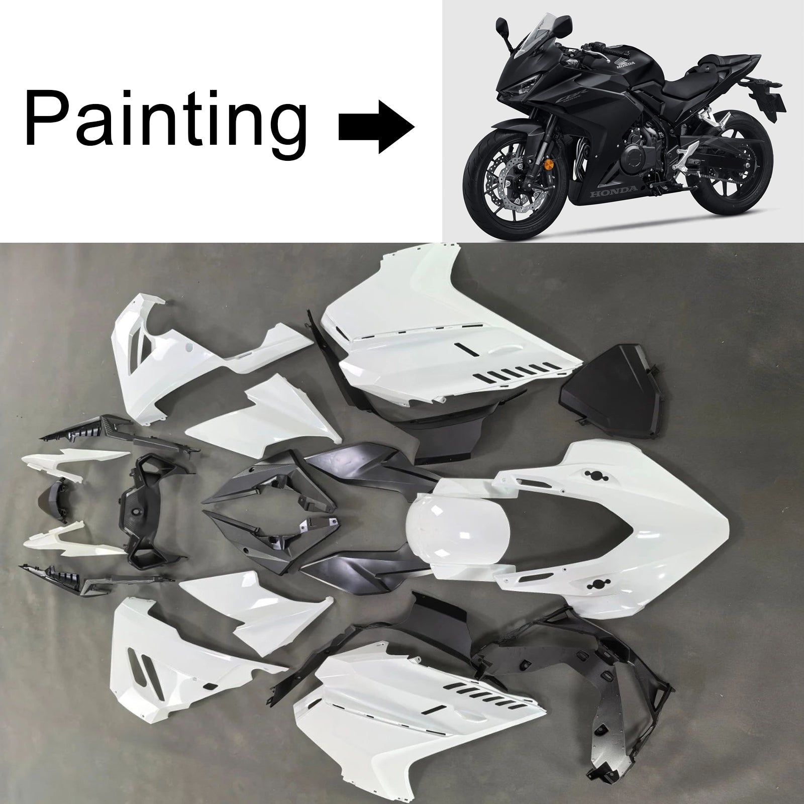 Injection Fairing Kit Bodywork Plastic ABS For Honda CBR400R CBR500R 2024-2026
