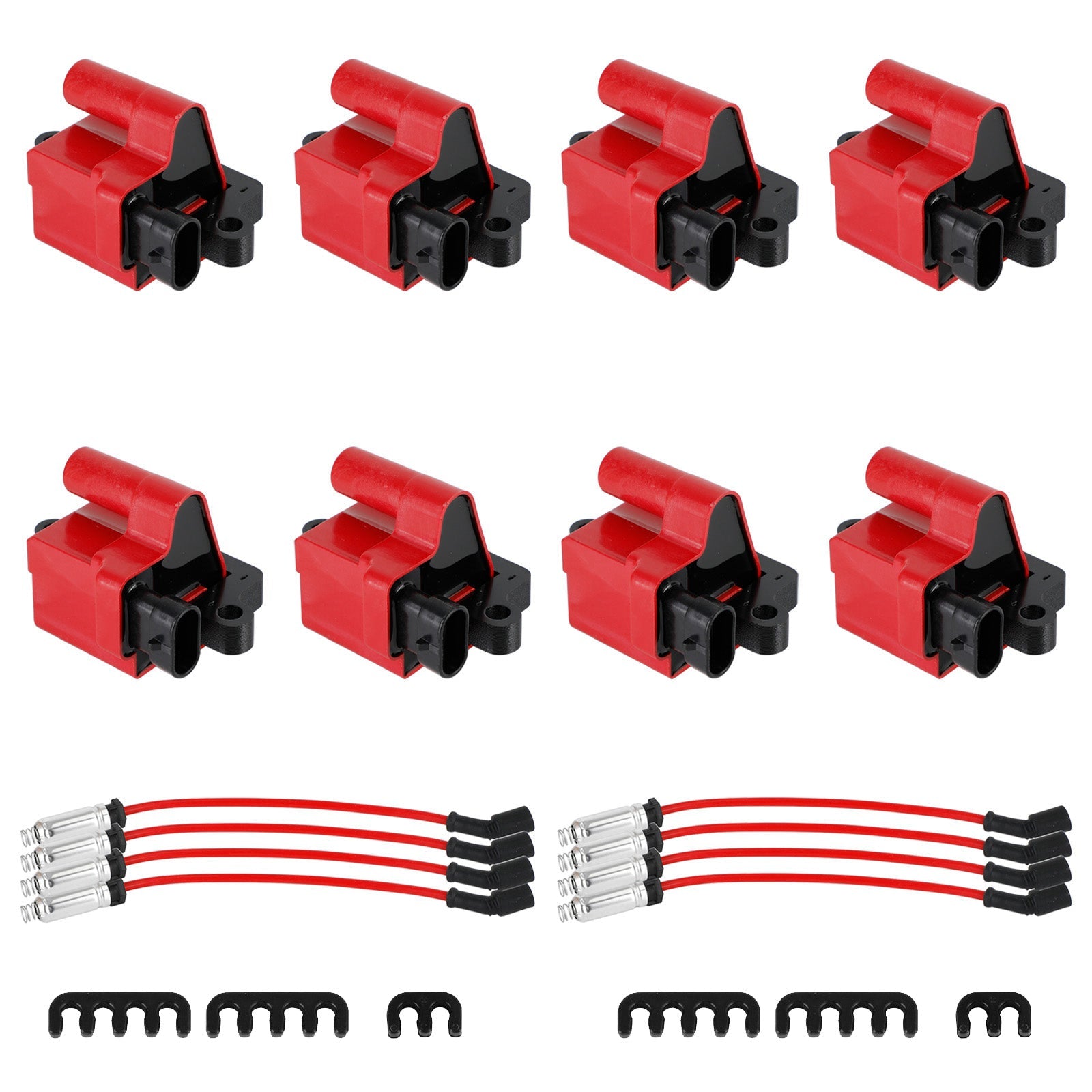 2003-2005 Chevr EXPRESS 2500 8x D581 Square Ignition Coils Ultra High & Spark Plug Wires 3859078
