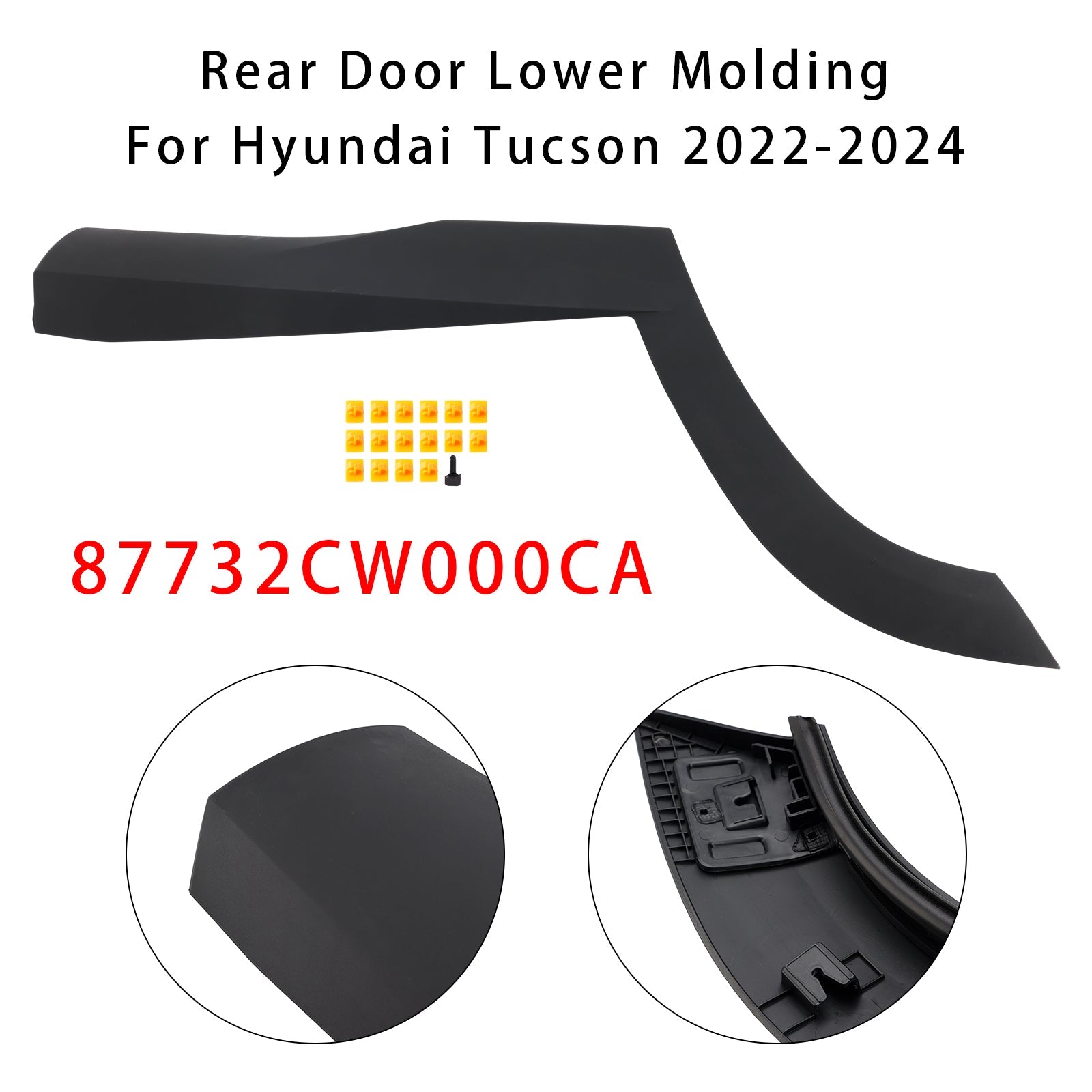 2022-2024 Hyundai Tucson Rear Right Side Door Lower Molding 87732CW000CA