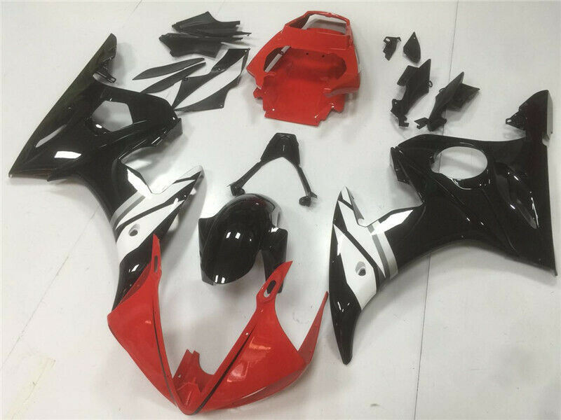 Fairing Injection Plastic Kit Fit For YAMAHA 2003 2004 YZF R6 Red White Generic